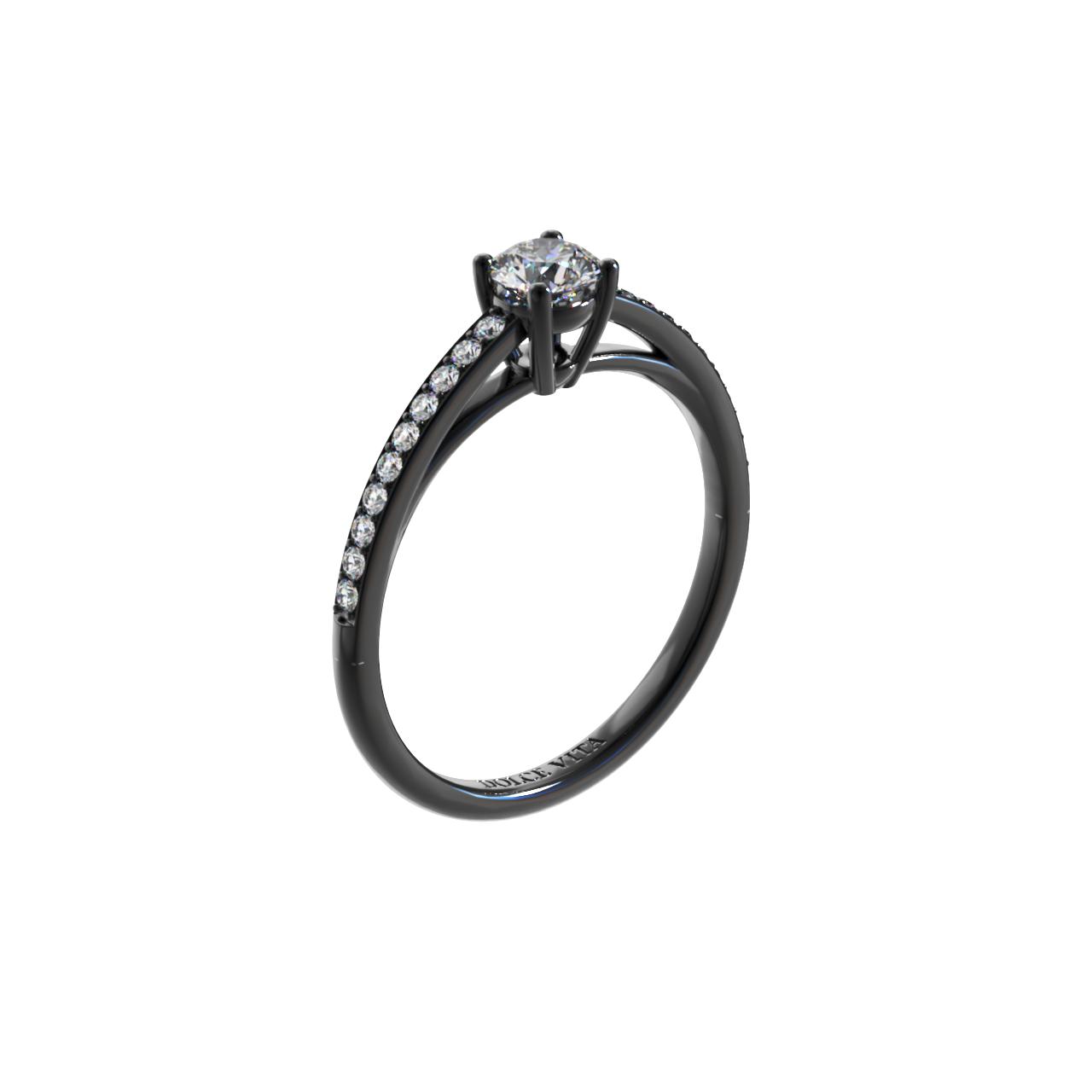 Помолвочное кольцо c бриллиантами 
