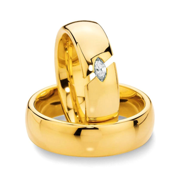 Обручальные кольца с бриллиантом огранки 
