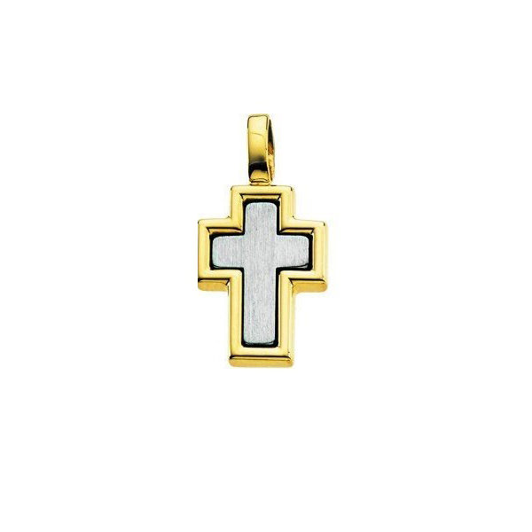 Крест из желтого и белого золота