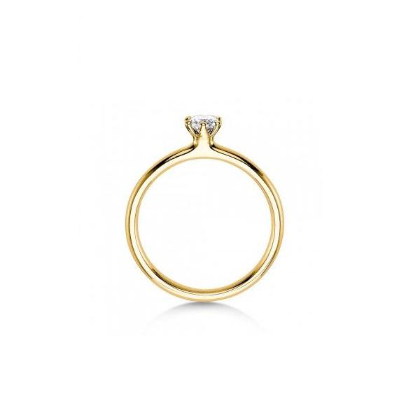 Помолвочное кольцо из желтого золота