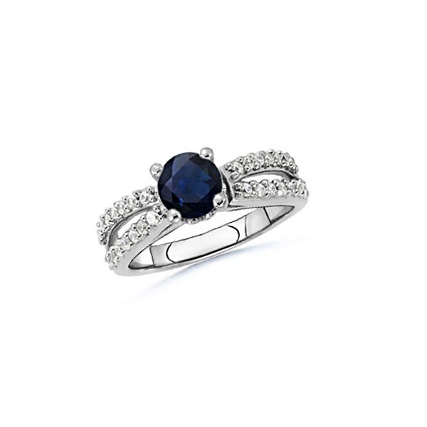 Помолвочное кольцо с сапфиром и бриллиантами - идеальный символ любви и предложения