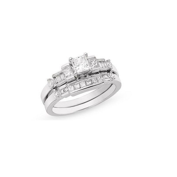 Элегантное двойное кольцо с бриллиантами огранки 
