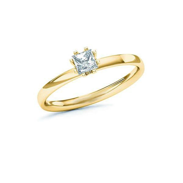 Помолвочное кольцо с бриллиантом огранки 